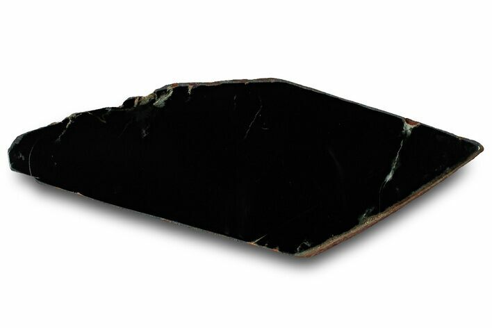Polished Black Jade (Actinolite) Slab - Western Australia #314567